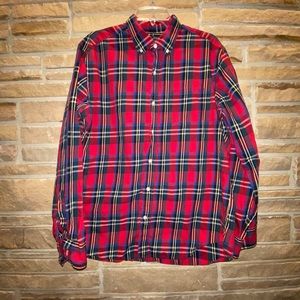 Gap Men’s Red Plaid Button-up shirt